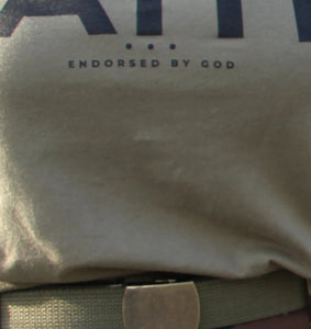 FAITH SOLDIER TEE: MILITARY GREEN (Ready to Ship)